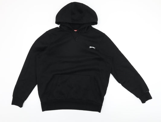 Slazenger Mens Black Cotton Pullover Hoodie Size S