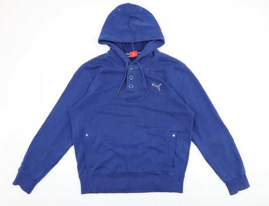 Slazenger Mens Blue Cotton Pullover Hoodie Size M