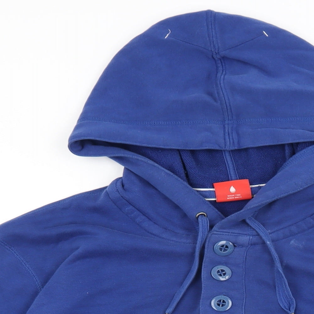 Slazenger Mens Blue Cotton Pullover Hoodie Size M