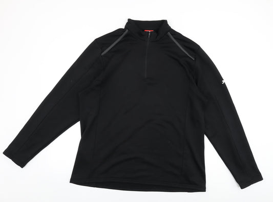 Slazenger Mens Black Polyester Pullover Sweatshirt Size 2XL