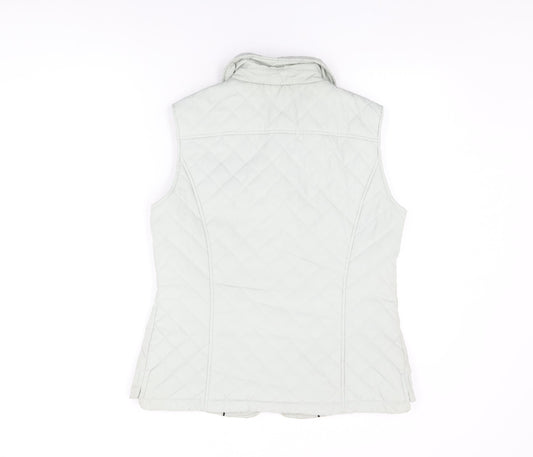 David Barry Womens Green Gilet Coat Size 12 Snap
