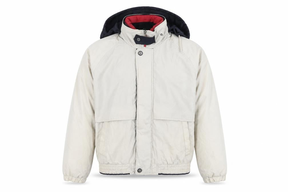 Haggar Mens Beige Bomber Jacket Coat Size M Zip