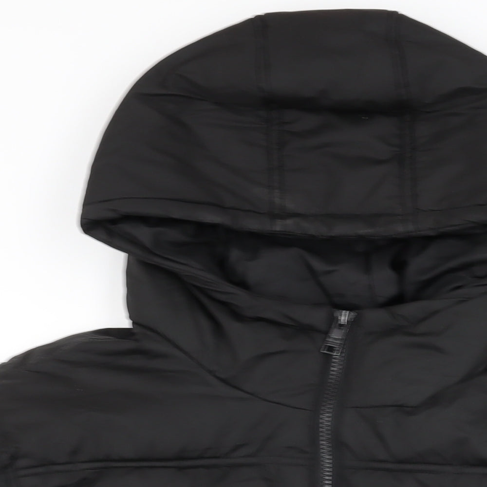 Threadbare Mens Black Puffer Jacket Coat Size S Zip