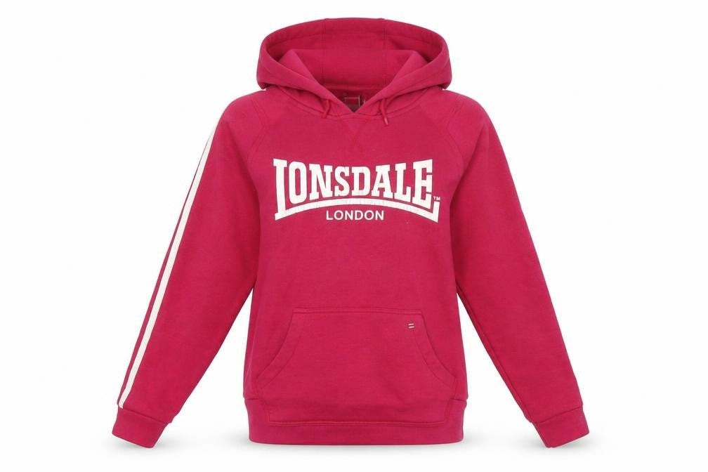 Womens UK 10 Regular Lonsdale Pink Pullover Hoodie