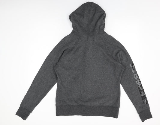 NFL Womens Grey Cotton Full Zip Hoodie Size L Zip - Steelers