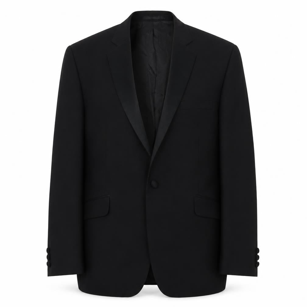Mens 42 Chest Regular Racing Green Black One-Button
