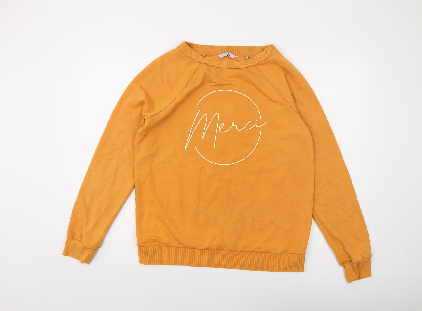 NEXT Mens Yellow Polyester Pullover Sweatshirt Size M