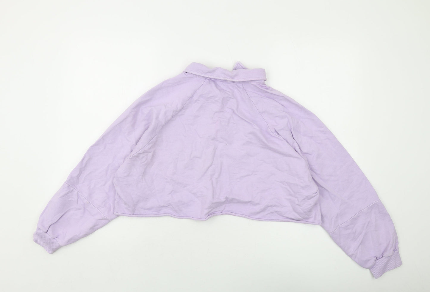 Topshop Womens Pink Cotton Pullover Sweatshirt Size S Pullover