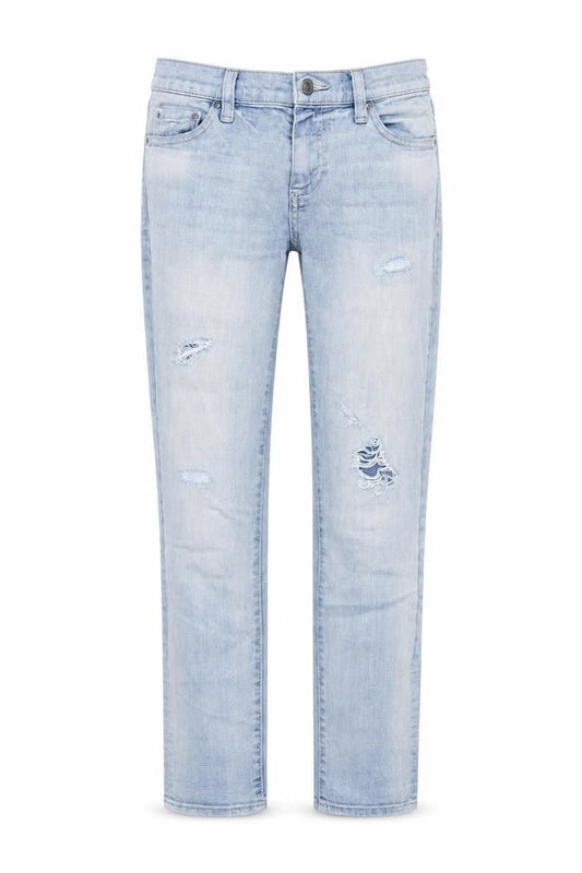 Gap Womens Blue Cotton Straight Jeans Size 25 in L28 in Regular Button