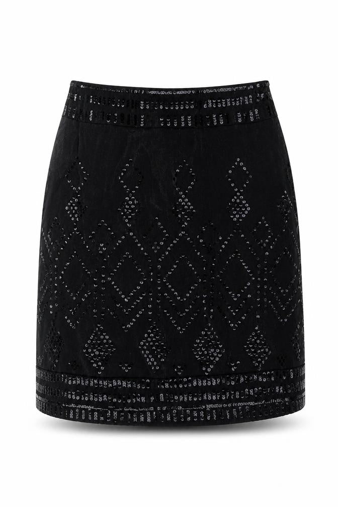 Monsoon Womens Beige Viscose A-Line Skirt Size 14 Zip