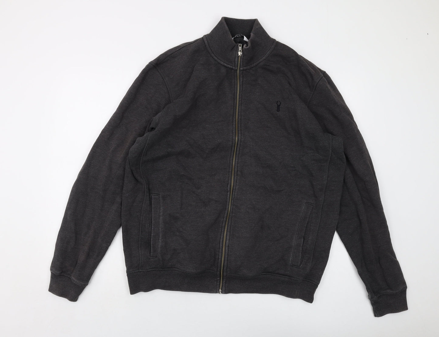 NEXT Mens Grey Cotton Full Zip Sweatshirt Size XL