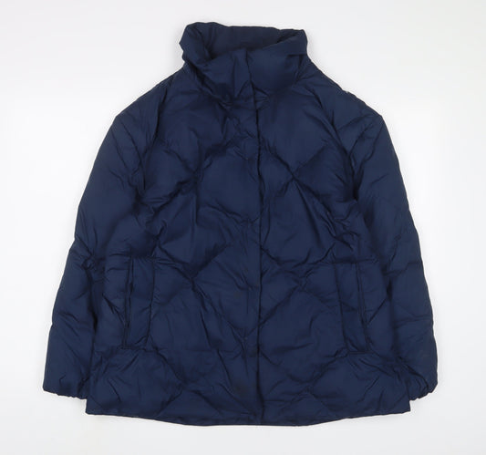 Marks and Spencer Womens Blue Puffer Jacket Jacket Size 12 Zip