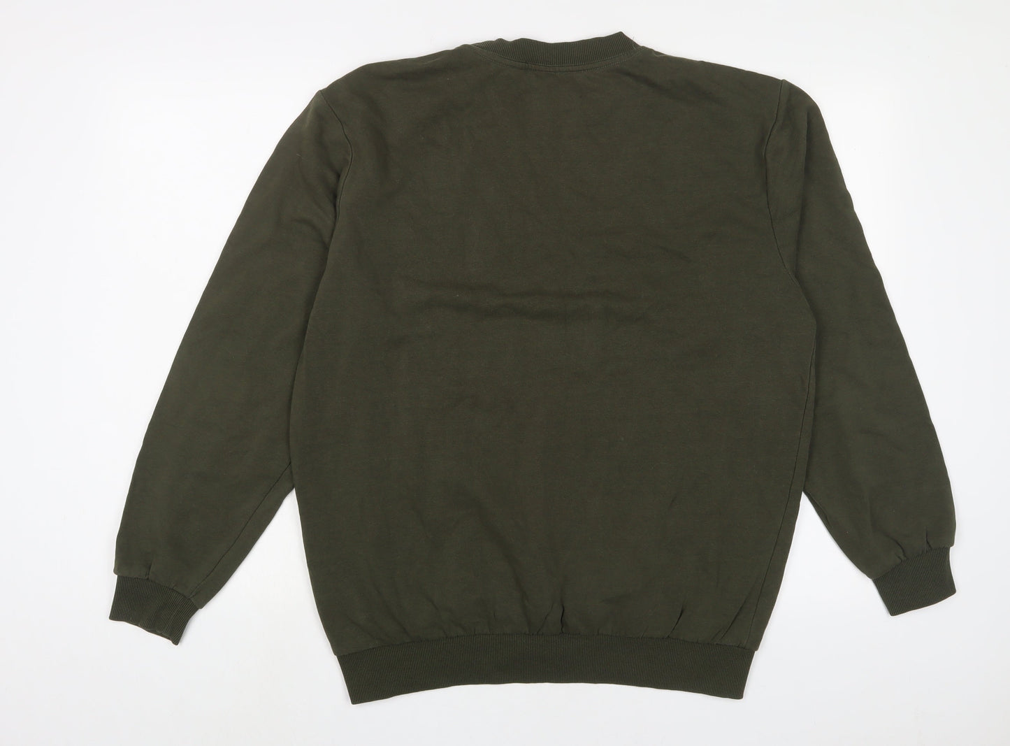 Marks and Spencer Mens Green Cotton Pullover Sweatshirt Size M
