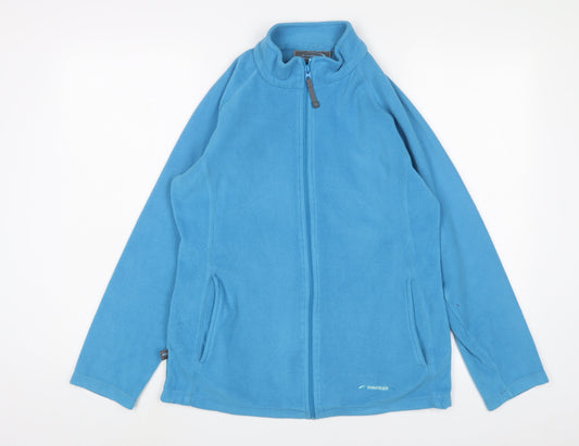 Mountain Life Womens Blue Jacket Size 12 Zip - Logo, Embroidered