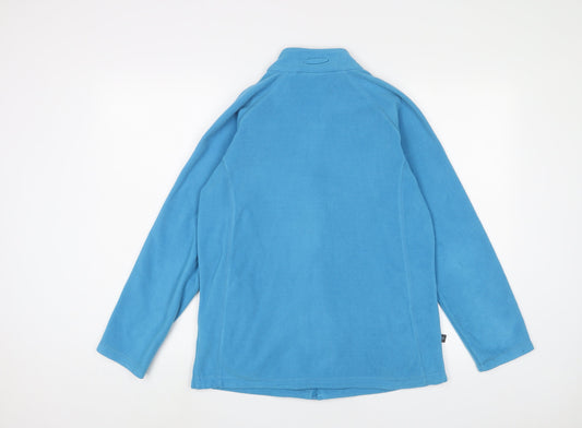 Mountain Life Womens Blue Jacket Size 12 Zip - Logo, Embroidered