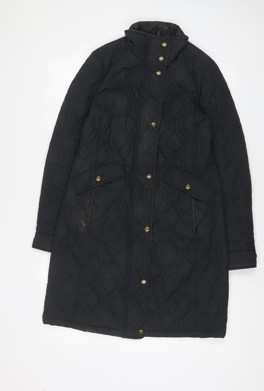 Lands' End Womens Black Quilted Jacket Size XS Zip