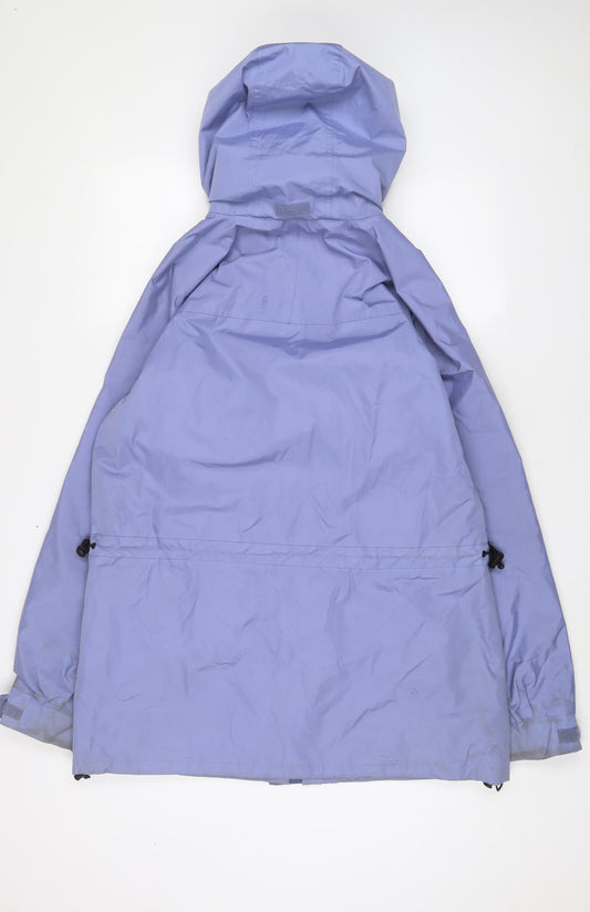 Outdoor Scene Womens Purple Rain Coat Coat Size 14 Zip