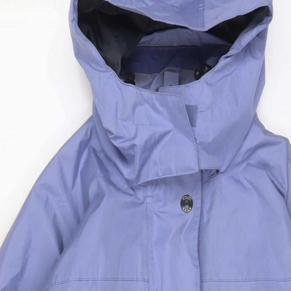 Outdoor Scene Womens Purple Rain Coat Coat Size 14 Zip