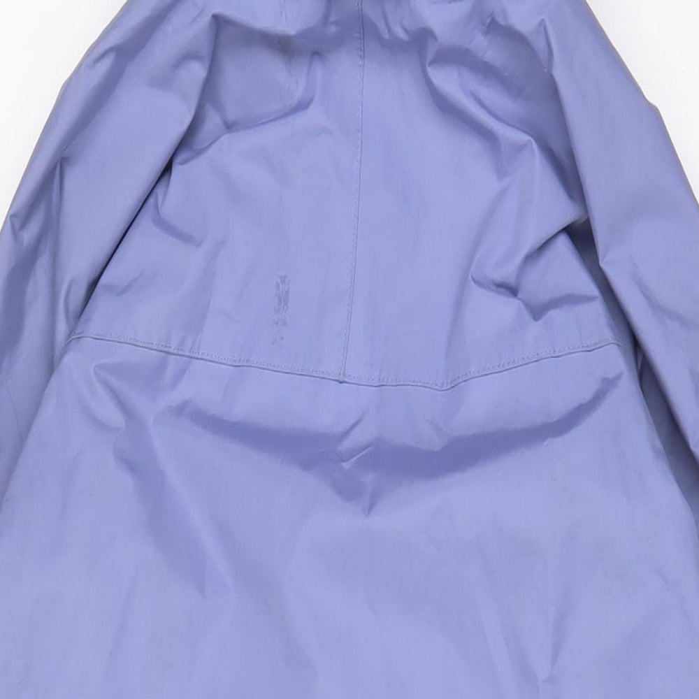 Outdoor Scene Womens Purple Rain Coat Coat Size 14 Zip