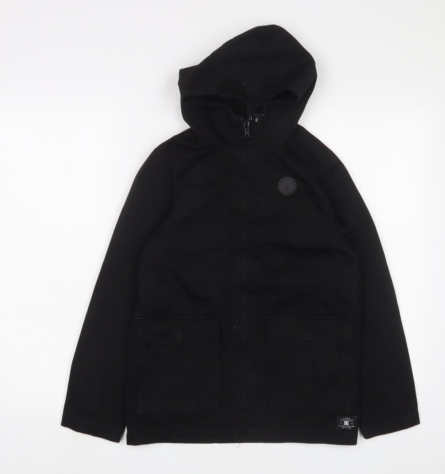 DC Shoes Boys Black Jacket Size 12 Years Zip