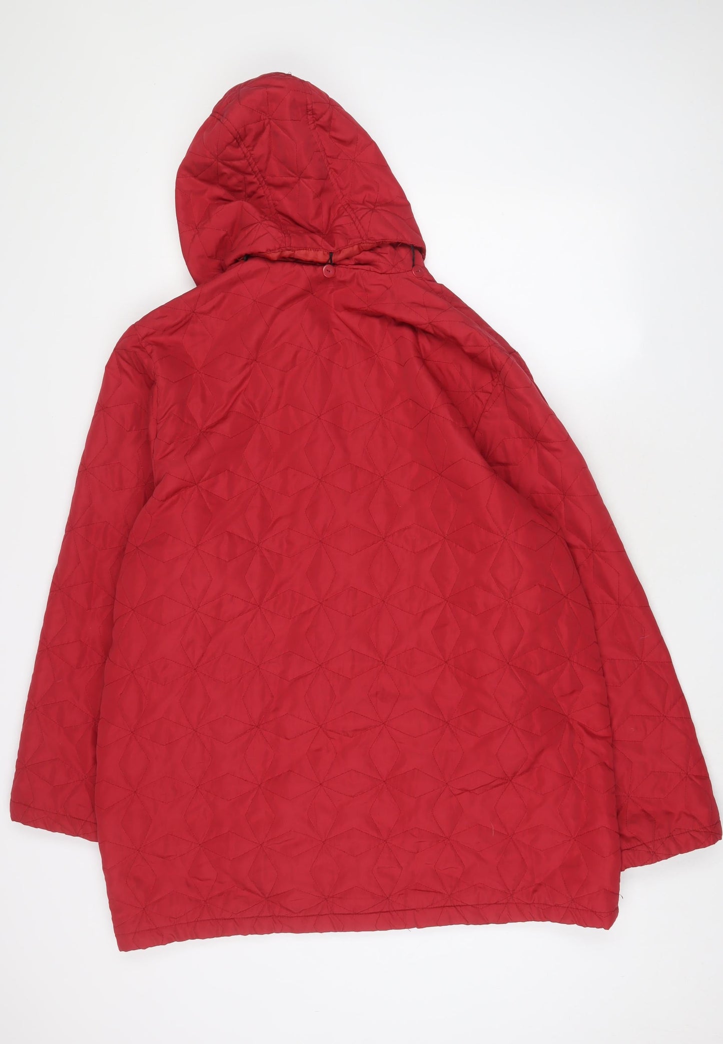 Neuville Womens Red Quilted Coat Size 18 Zip