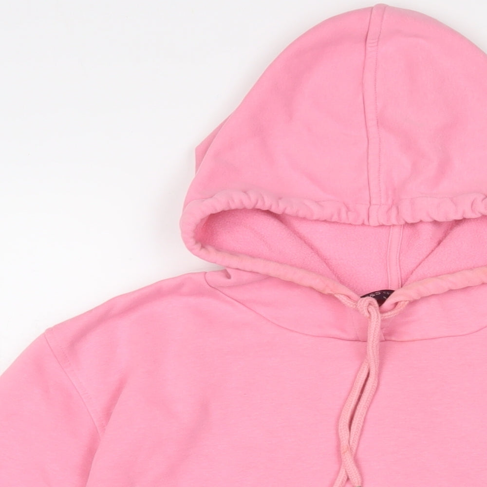 Marks and Spencer Womens Pink Cotton Pullover Hoodie Size 10 Pullover - Bonjour