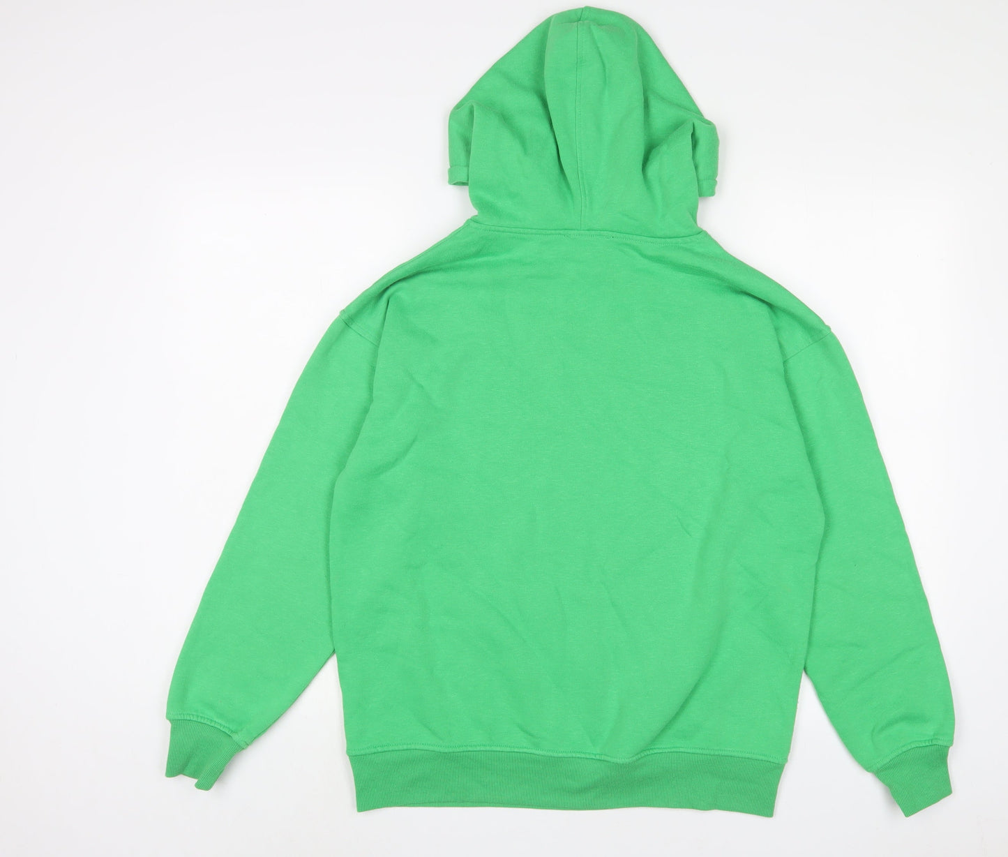 New Look Womens Green Cotton Pullover Hoodie Size S Pullover