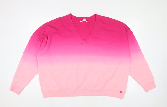By Boutique Womens Pink Cotton Pullover Sweatshirt Size L Pullover