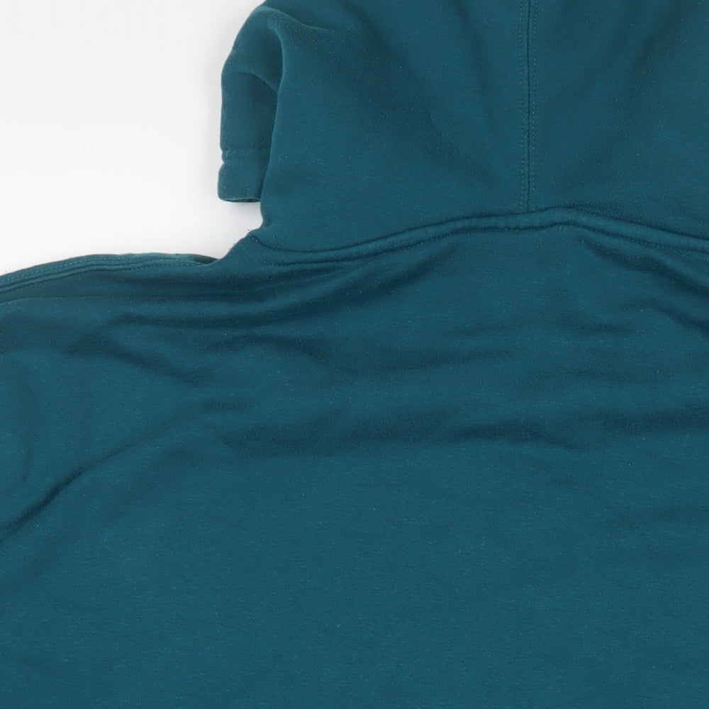 Pull&Bear Mens Blue Cotton Pullover Hoodie Size M