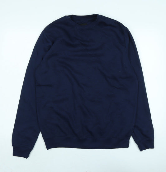 boohoo man Mens Blue Polyester Pullover Sweatshirt Size M