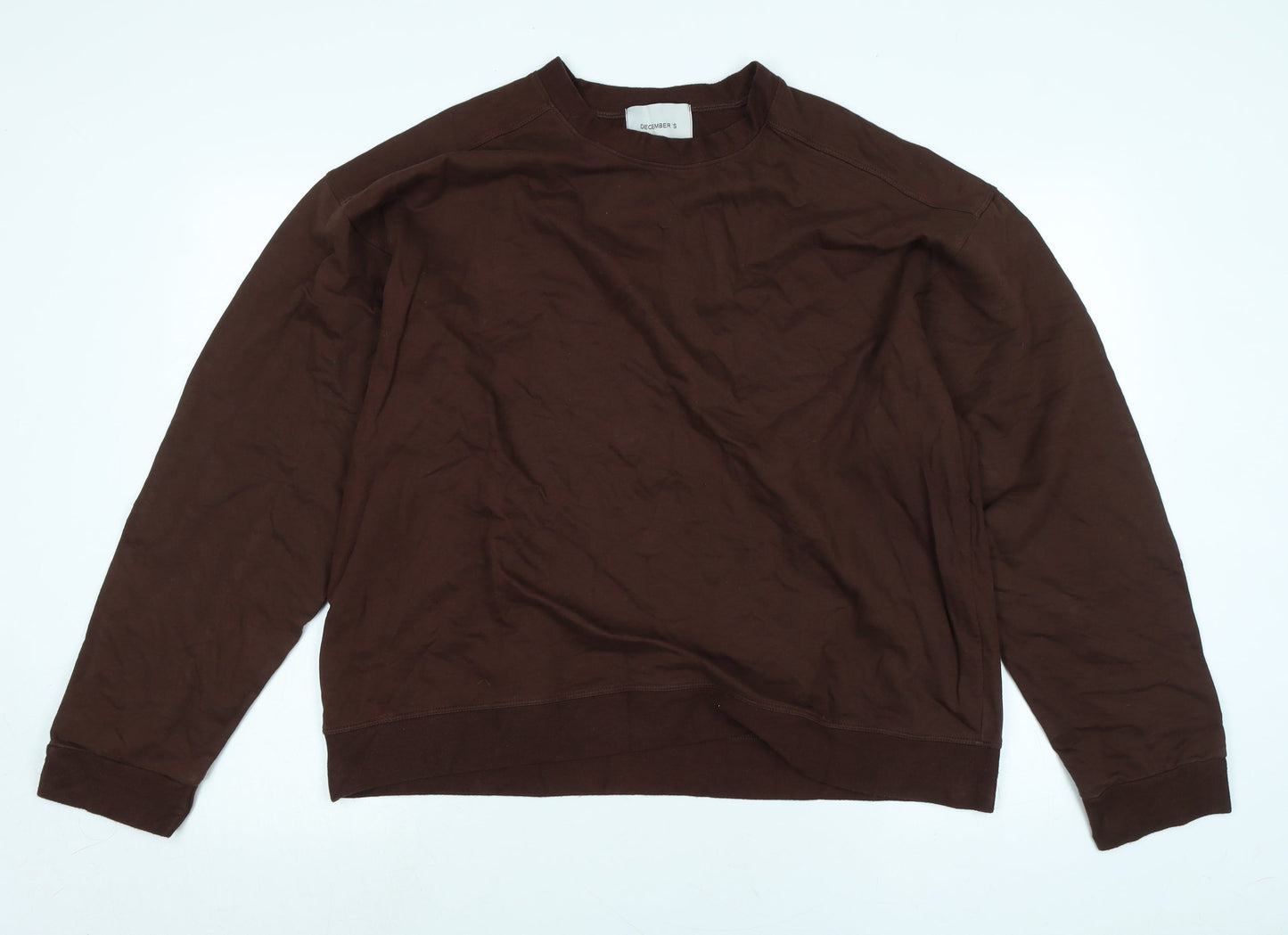 December's Womens Brown Polyester Pullover Sweatshirt Size L