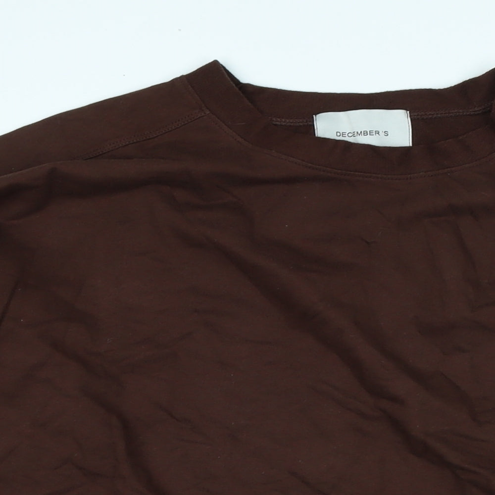 December's Womens Brown Polyester Pullover Sweatshirt Size L