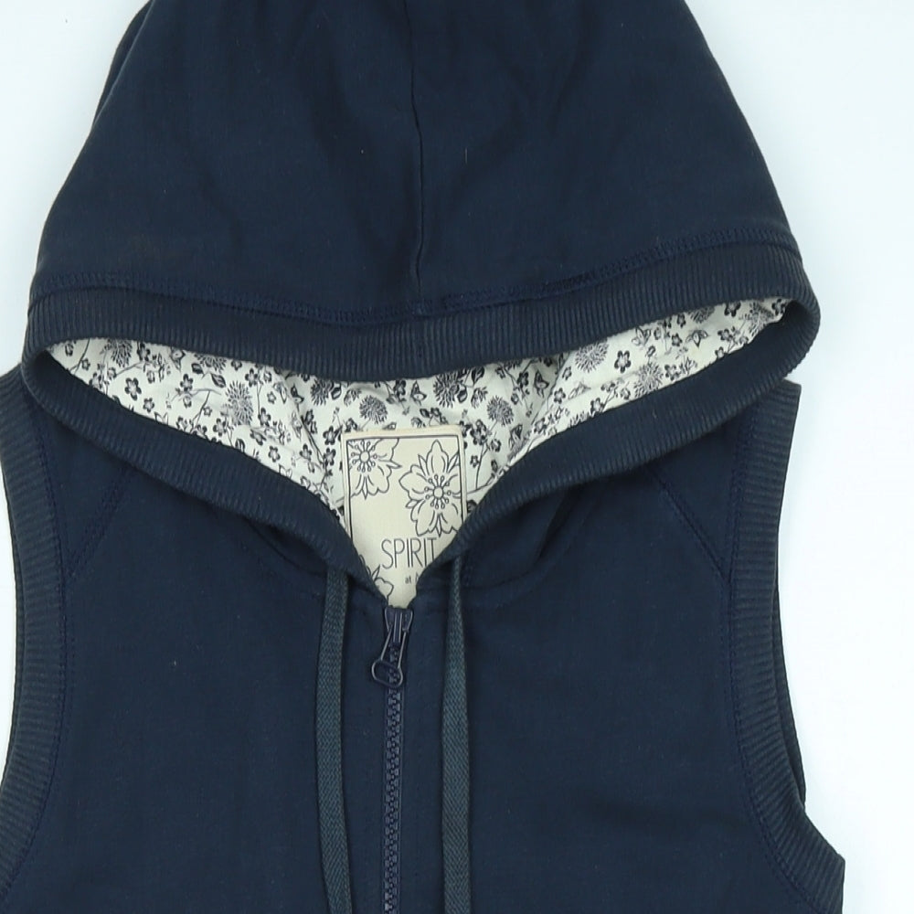 M&Co Womens Blue Gilet Waistcoat Size 10 Zip