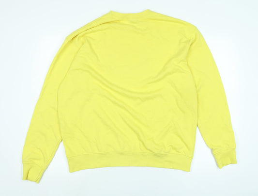 Missguided Womens Yellow Polyester Pullover Sweatshirt Size 10