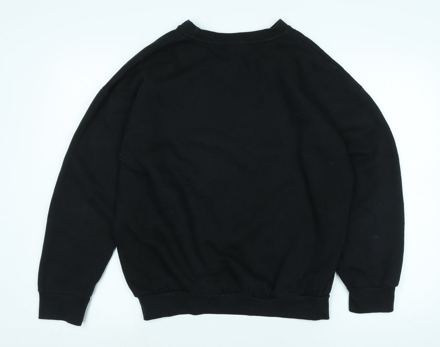 AX Paris Womens Black Polyester Pullover Sweatshirt Size L