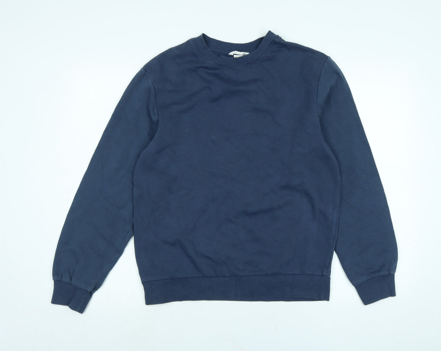 H&M Boys Blue Polyester Pullover Sweatshirt Size 14 Years