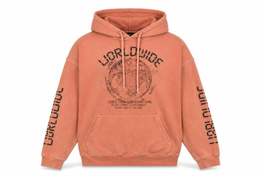 PRETTYLITTLETHING Womens Orange Polyester Pullover Hoodie Size M
