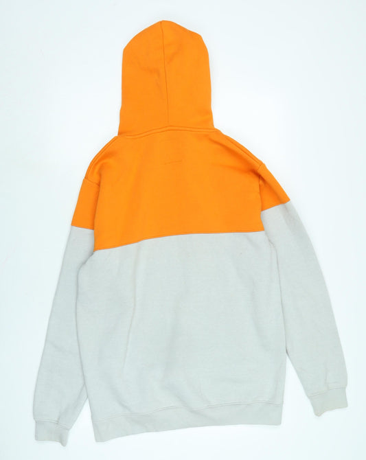 boohoo man Mens Grey Polyester Pullover Hoodie Size L