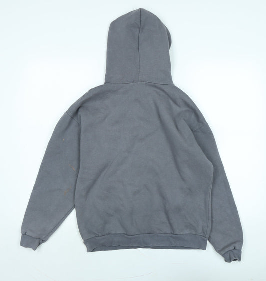 PRETTYLITTLETHING Womens Grey Polyester Pullover Hoodie Size 6