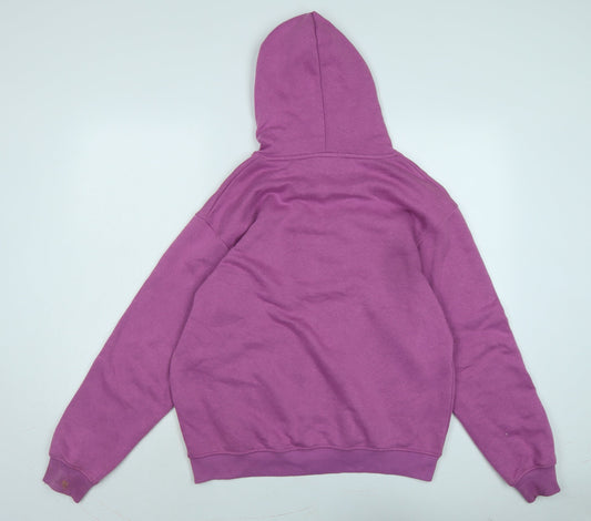 PRETTYLITTLETHING Womens Purple Polyester Pullover Hoodie Size S