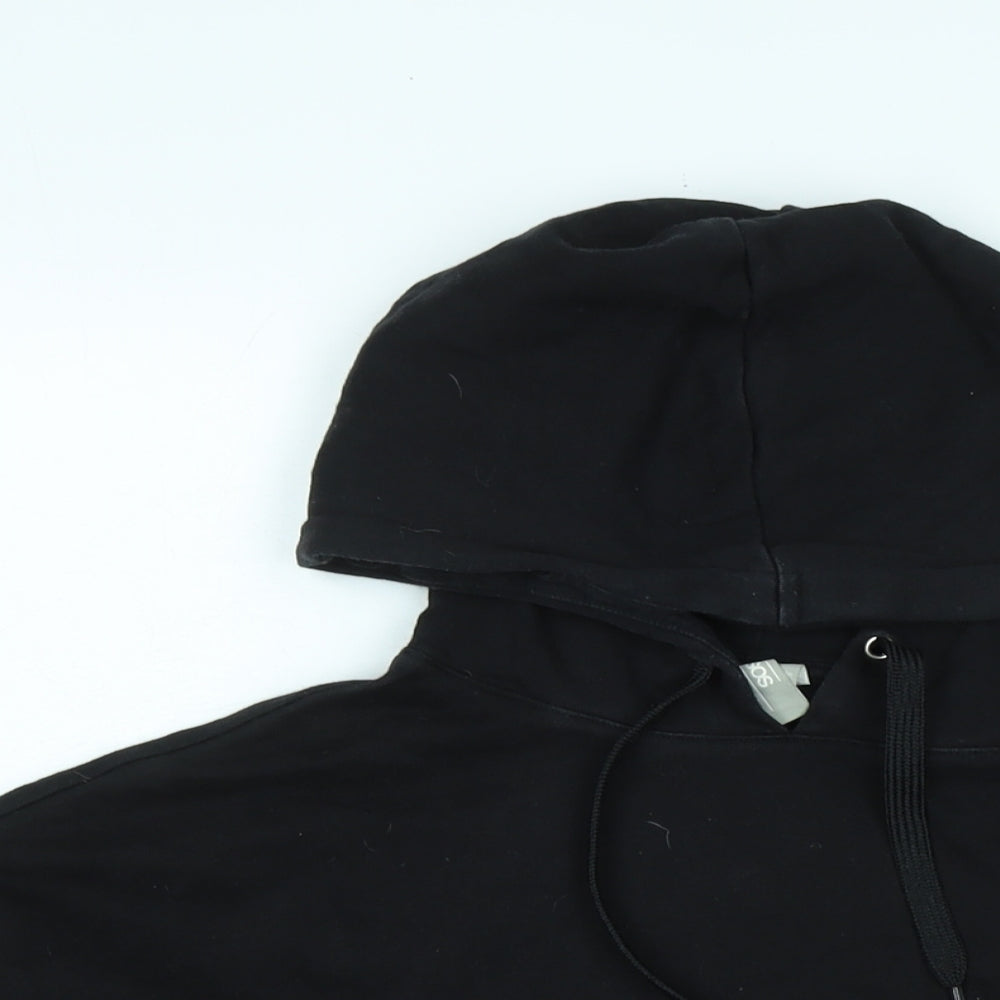 ASOS Womens Black Polyester Pullover Hoodie Size 8