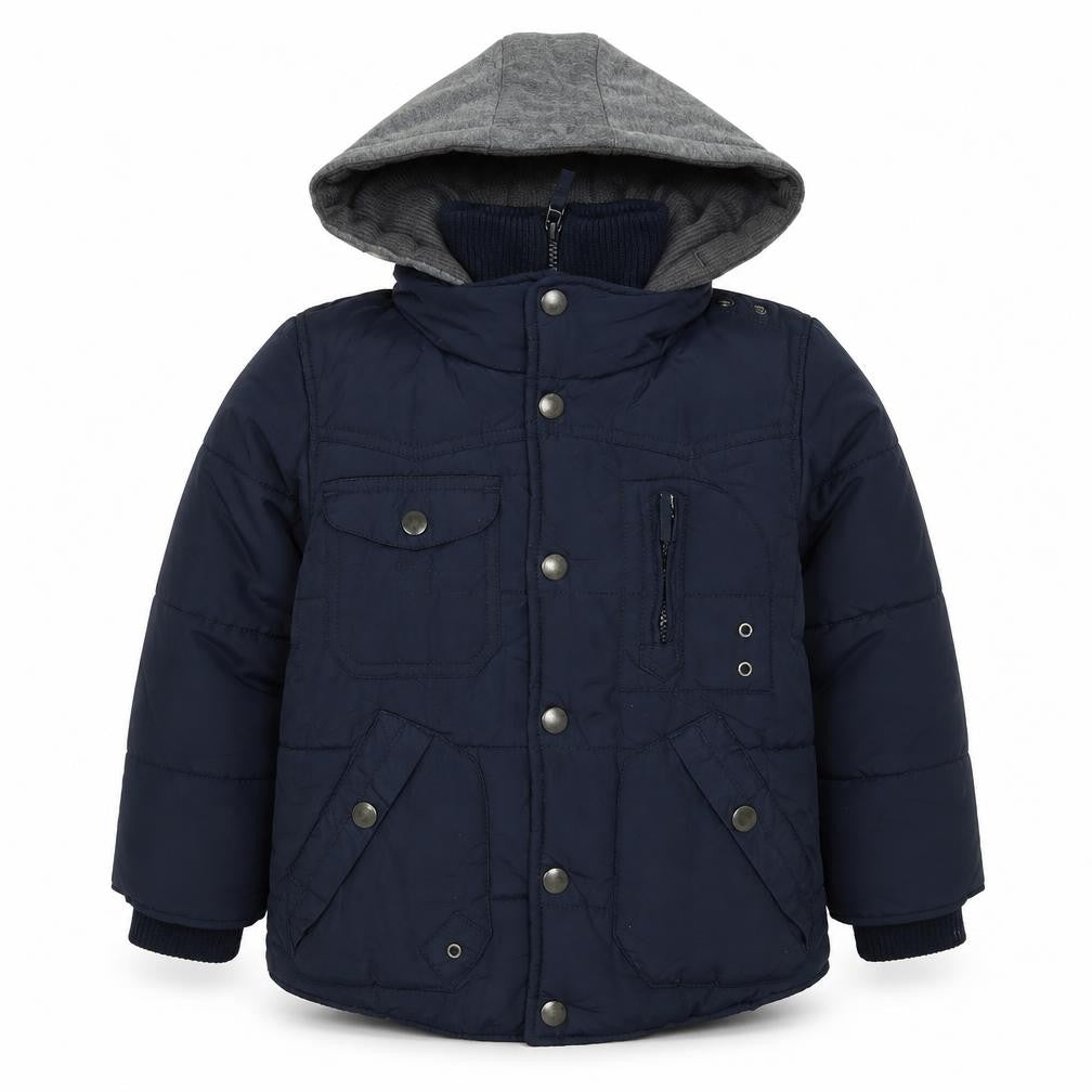 Next Boys Blue Quilted Coat Size 5 Years Zip