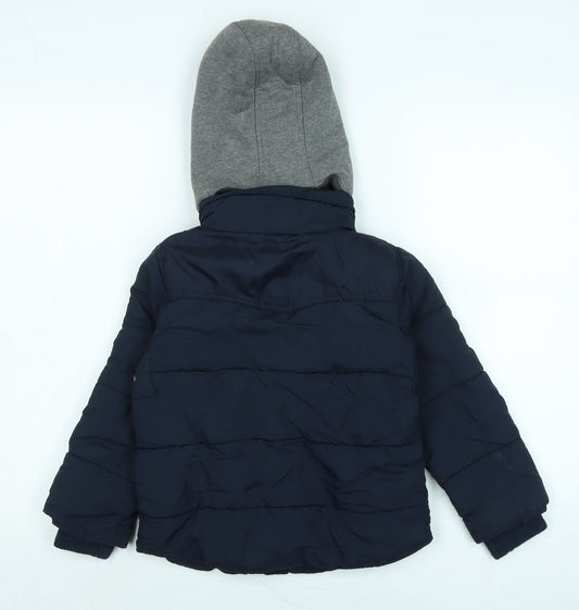 NEXT Boys Blue Quilted Coat Size 5 Years Zip