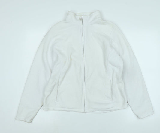 Marks and Spencer Womens White Jacket Size 18 Zip