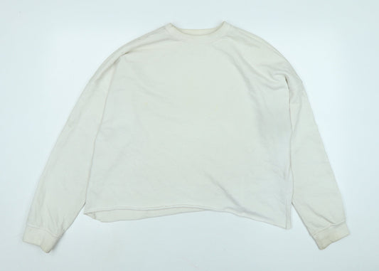 Missguided Womens Ivory Polyester Pullover Sweatshirt Size 8