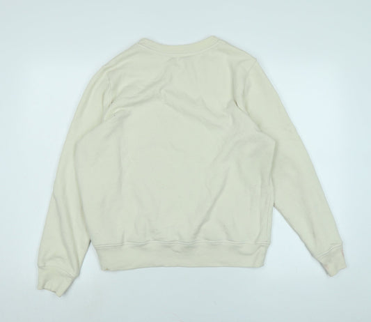 Marks and Spencer Womens Ivory Polyester Pullover Sweatshirt Size 14