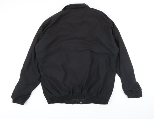 Mitsushiba Mens Black Bomber Jacket Jacket Size L Zip