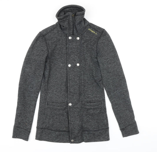 O'Neill Womens Grey Polyester Full Zip Sweatshirt Size XS Zip