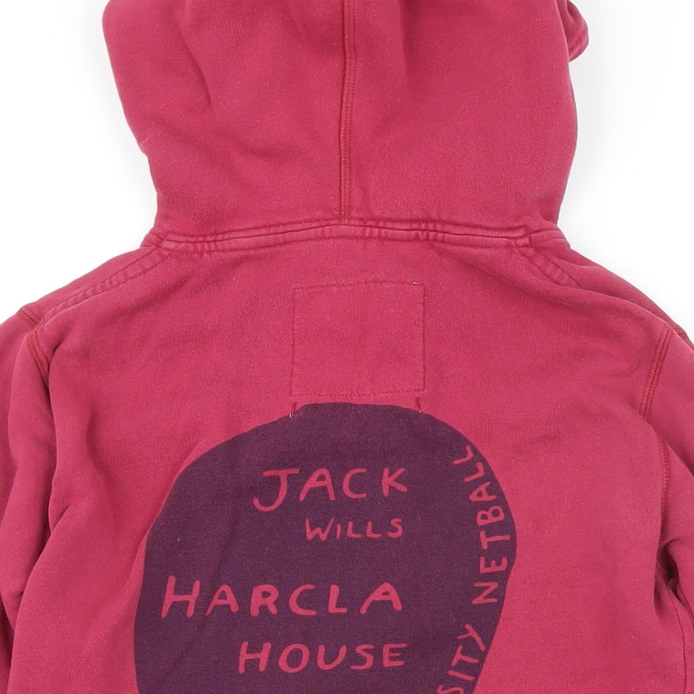 Jack Wills Womens Purple Cotton Pullover Hoodie Size 10