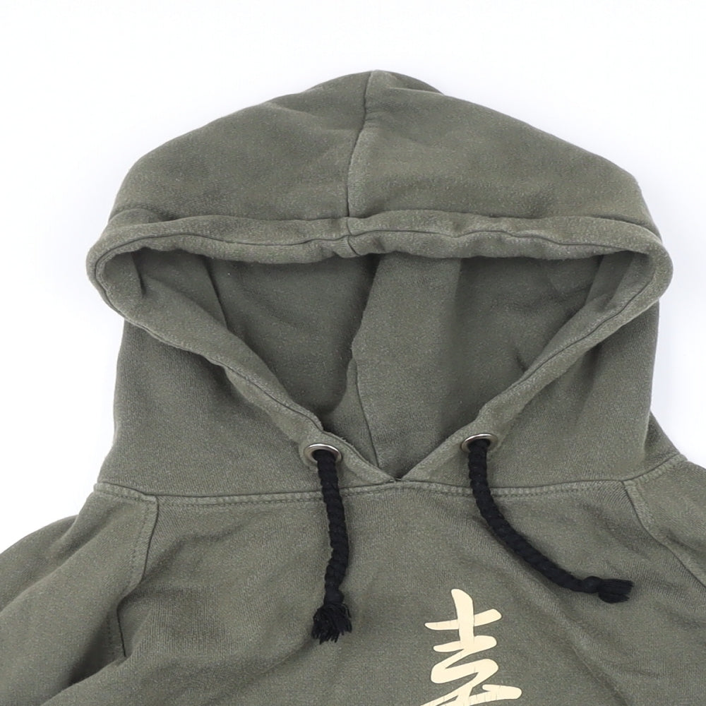 Goldigga Womens Green 100% Cotton Pullover Hoodie Size S